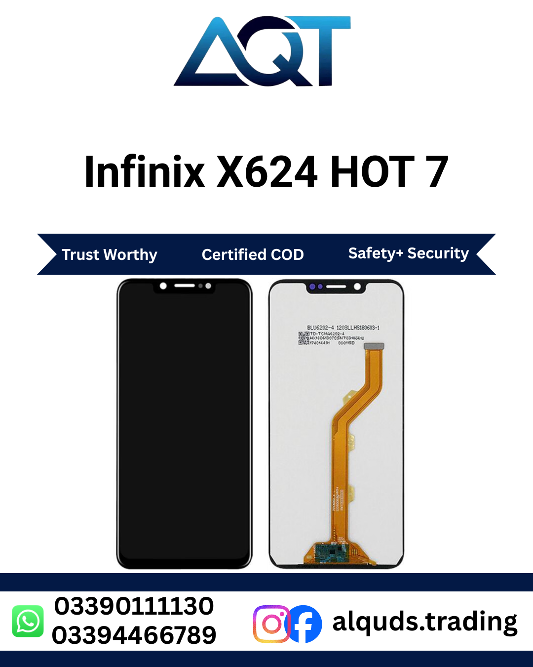 Infinix X624 HOT 7 LCD Panel Premium Best Quality Infinix X624 HOT 7 LCD Panel Premium Best Quality