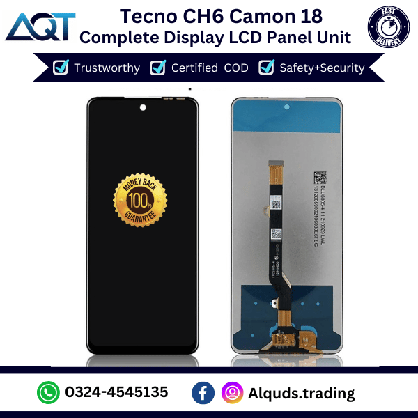Alquds Trading Tecno CH6 Camon 18 LCD Panel Best Price in Pakistan Tecno CH6 Camon 18 LCD Panel - Image 1