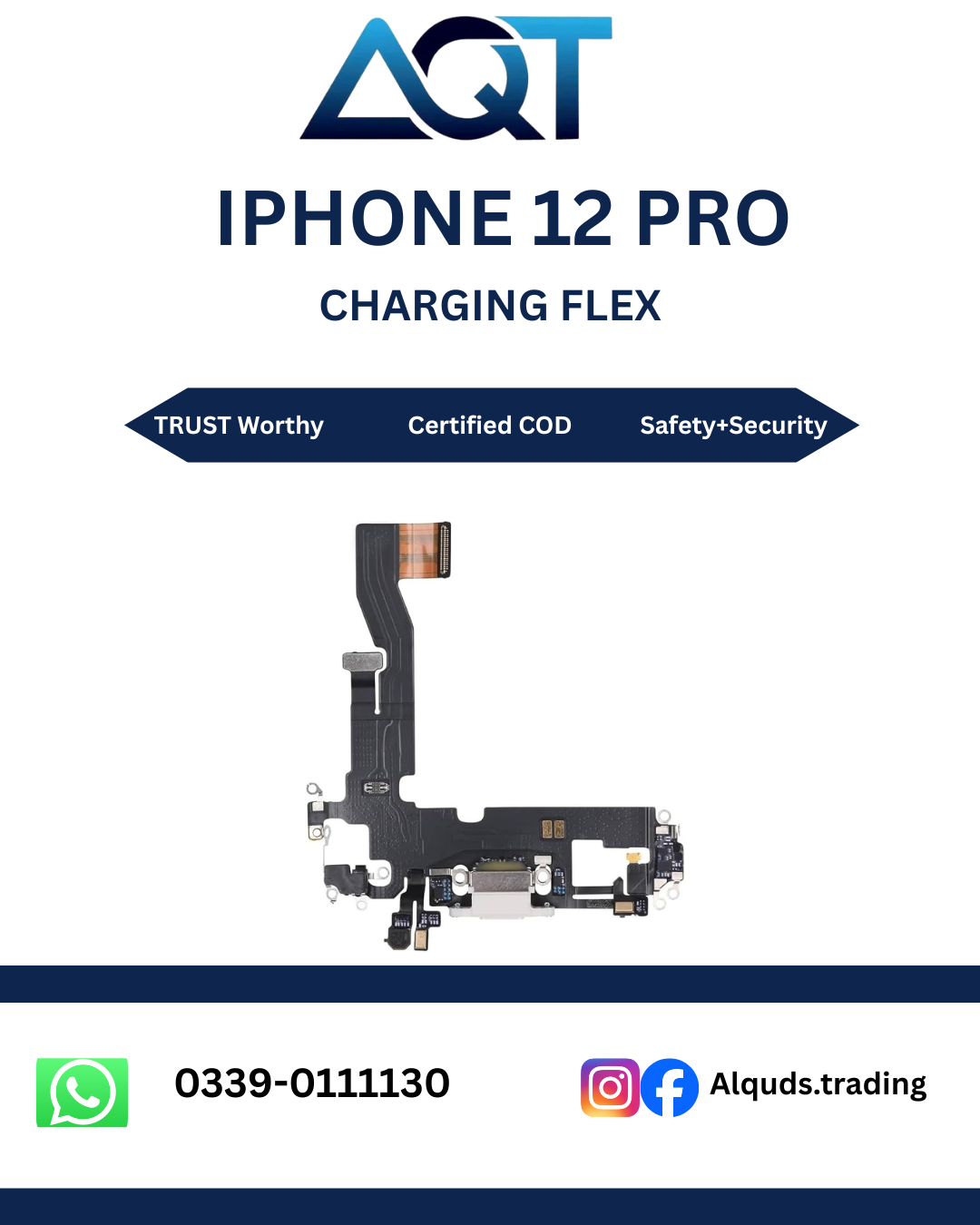 12 Pro 12 Pro I Phone Original Charging Flex - Image 1