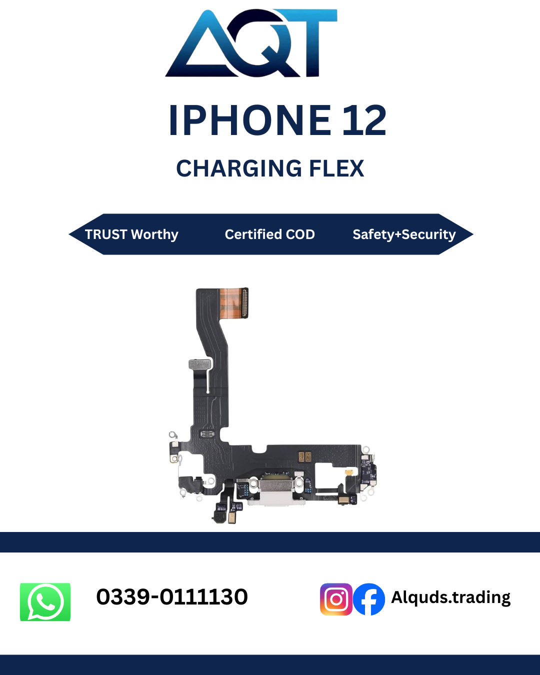 12 12 I Phone Original Charging Flex - Image 1