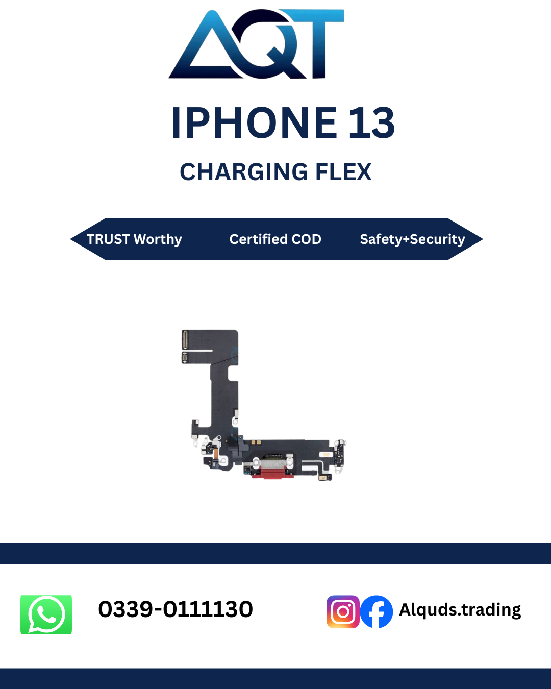 13 13 I Phone Original Charging Flex - Image 1