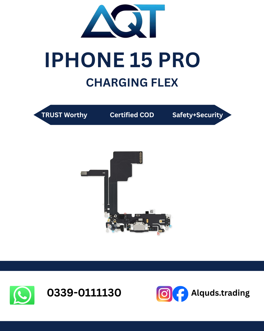 15 Pro 15 Pro I Phone Original Charging Flex - Image 1