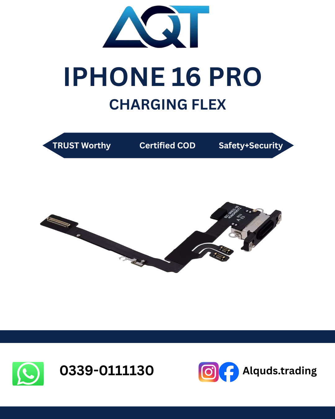 16 Pro 16 Pro I Phone Original Charging Flex - Image 1
